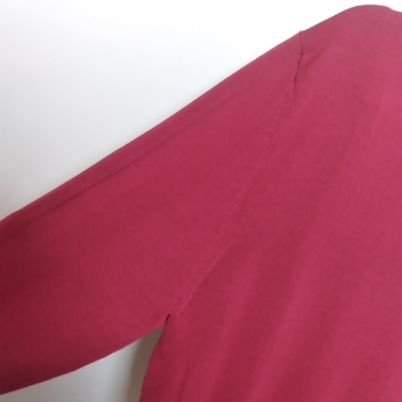 H&H Red Silk & Cotton Blend V Neck Men's Sweater Size Medium - Picture 7 of 10